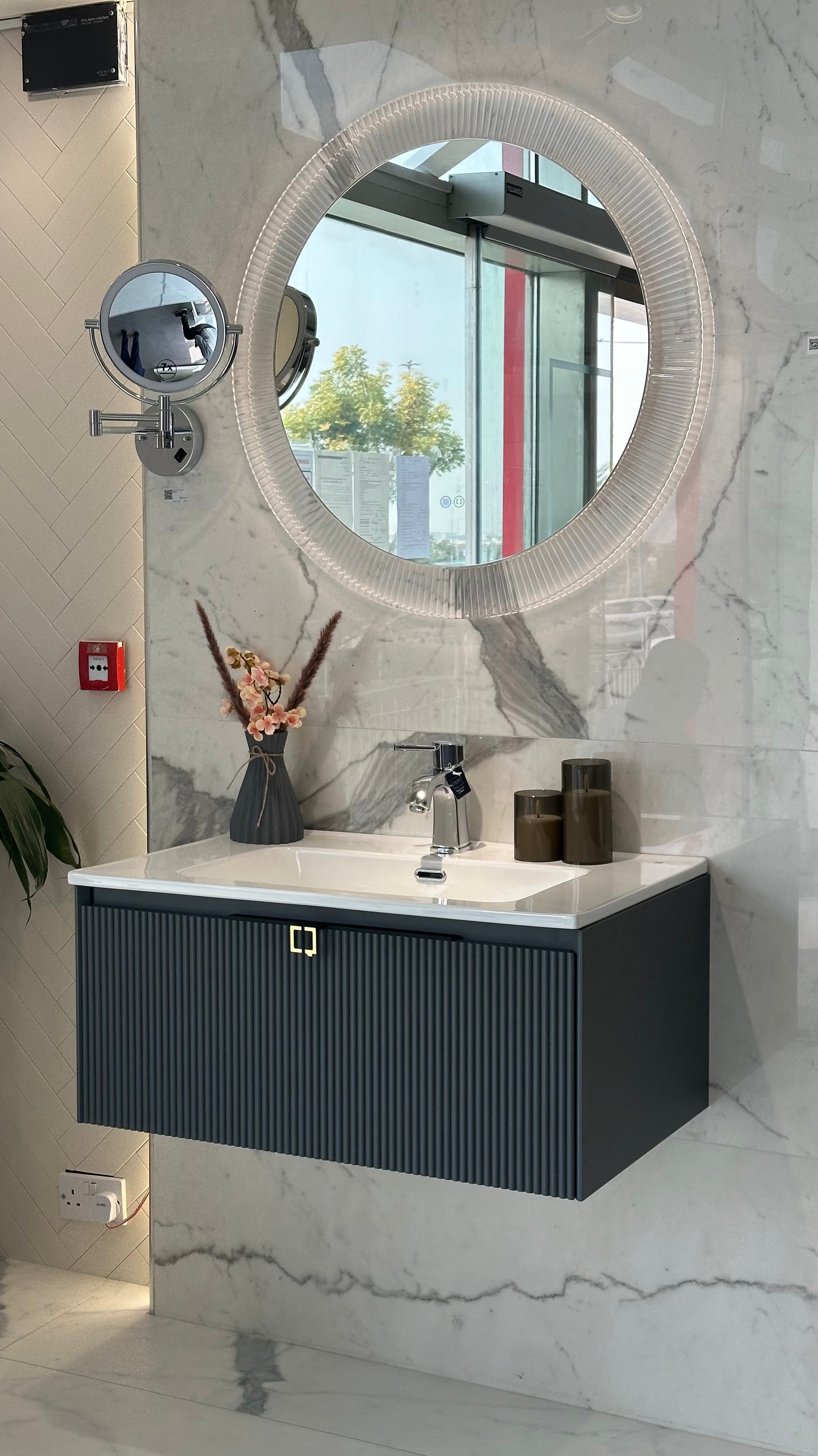 QWS800C-AIG STAR 80 CABINET FOR QW033-9080S49-A BASIN WITH QWS-MY006-800 LED MIRROR - QUEENSWOOD - 1 SET