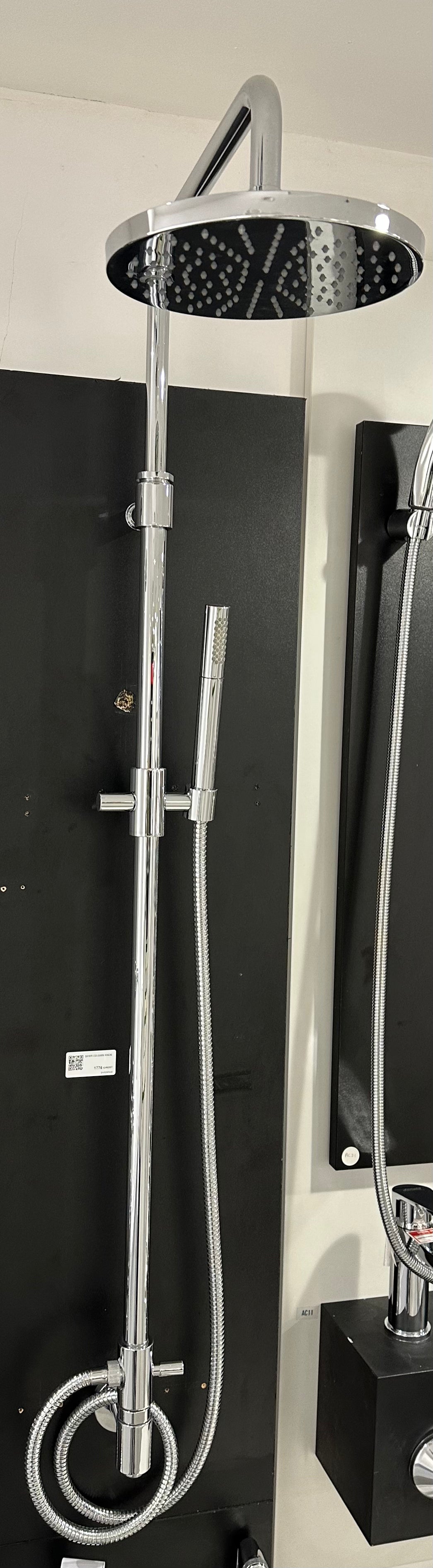 SHOWER COLUMN ALL IN BRASS 30626 WITH EXTERNAL BRASS COLUMN HOLDER & FLEXIBLE HOS ENTERPRISE ITALY - 19 SET