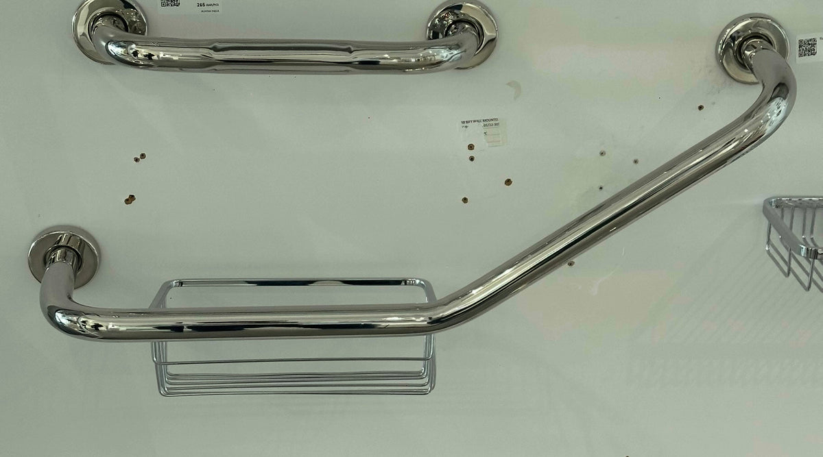 TI/02A/03/12(A125390) GRAB BAR WITH SOAP DISH AUHNA INDIA - 8 PCS