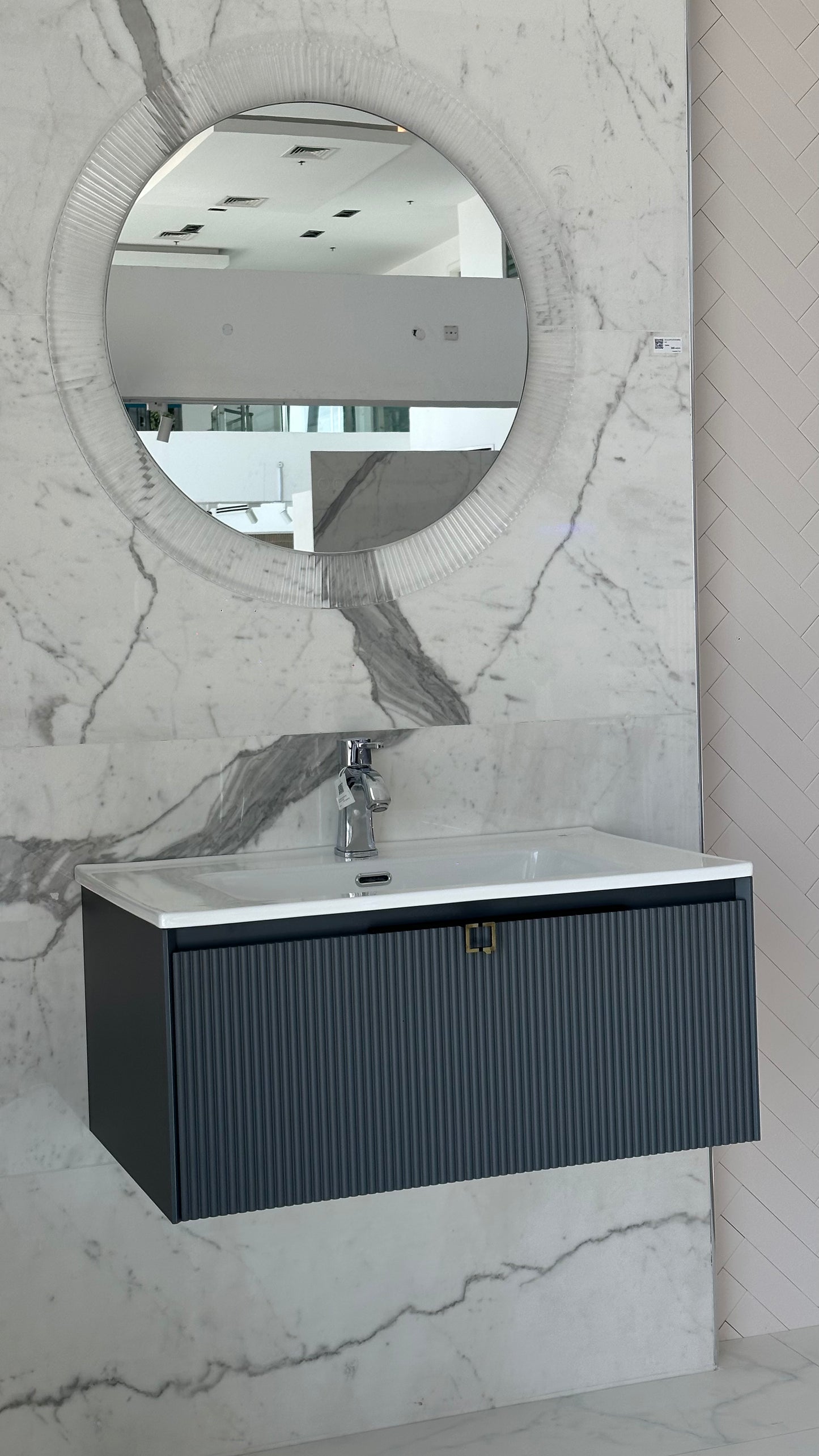 QWS800C-AIG STAR 80 CABINET FOR QW033-9080S49-A BASIN WITH QWS-MY006-800 LED MIRROR - QUEENSWOOD - 1 SET
