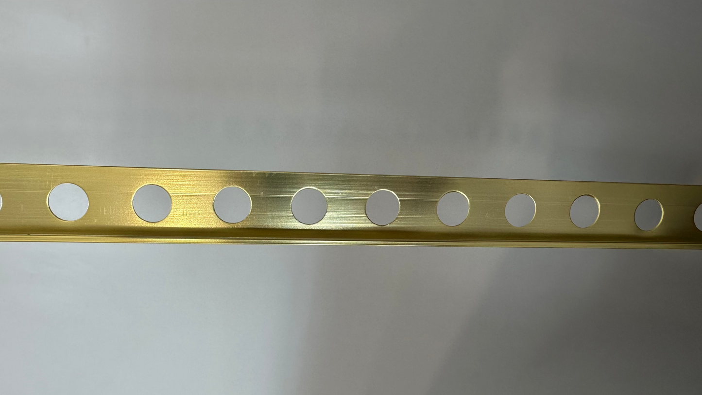 0AL12OC ALUMINIUM "L" 12 MM LIGHT GOLD 2.6 M - EMBEPLAST SPAIN - 479 PCS