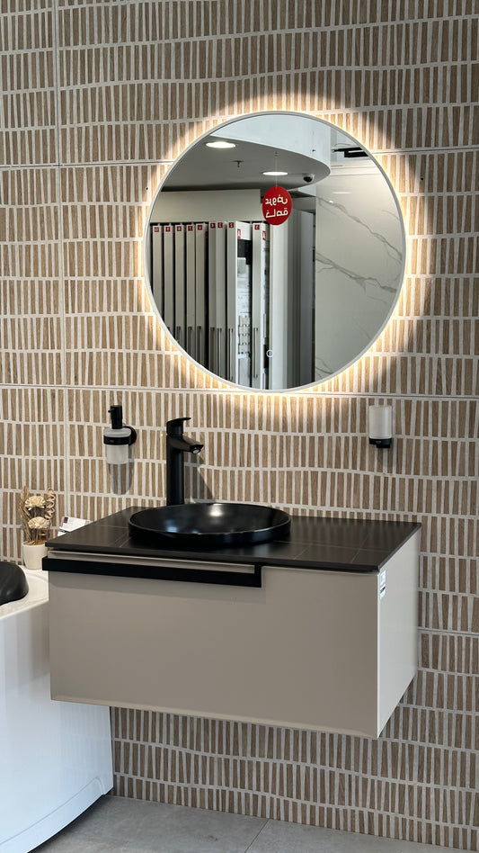 LC-800L CABINET FOR LC-800L-TM COUNTER TOP & LC-4040B BASIN WITH LC-800J LED MIRROR - QUEENSWOOD - 11 SET