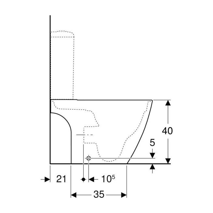 200930000 (500.421.01.1) GEBERIT ICON SQUARE FLOOR STANDING WC - 1 PCS
