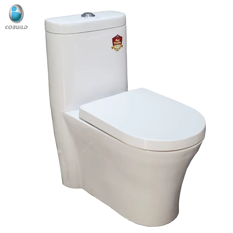 WAN1102SW ONE PC WC WITH SOFT CLOSE HEAVY DUTY SEAT COVER AND STAINLESS STEEL HINGES 690X380X770MM - EAUSET - 44 PCS