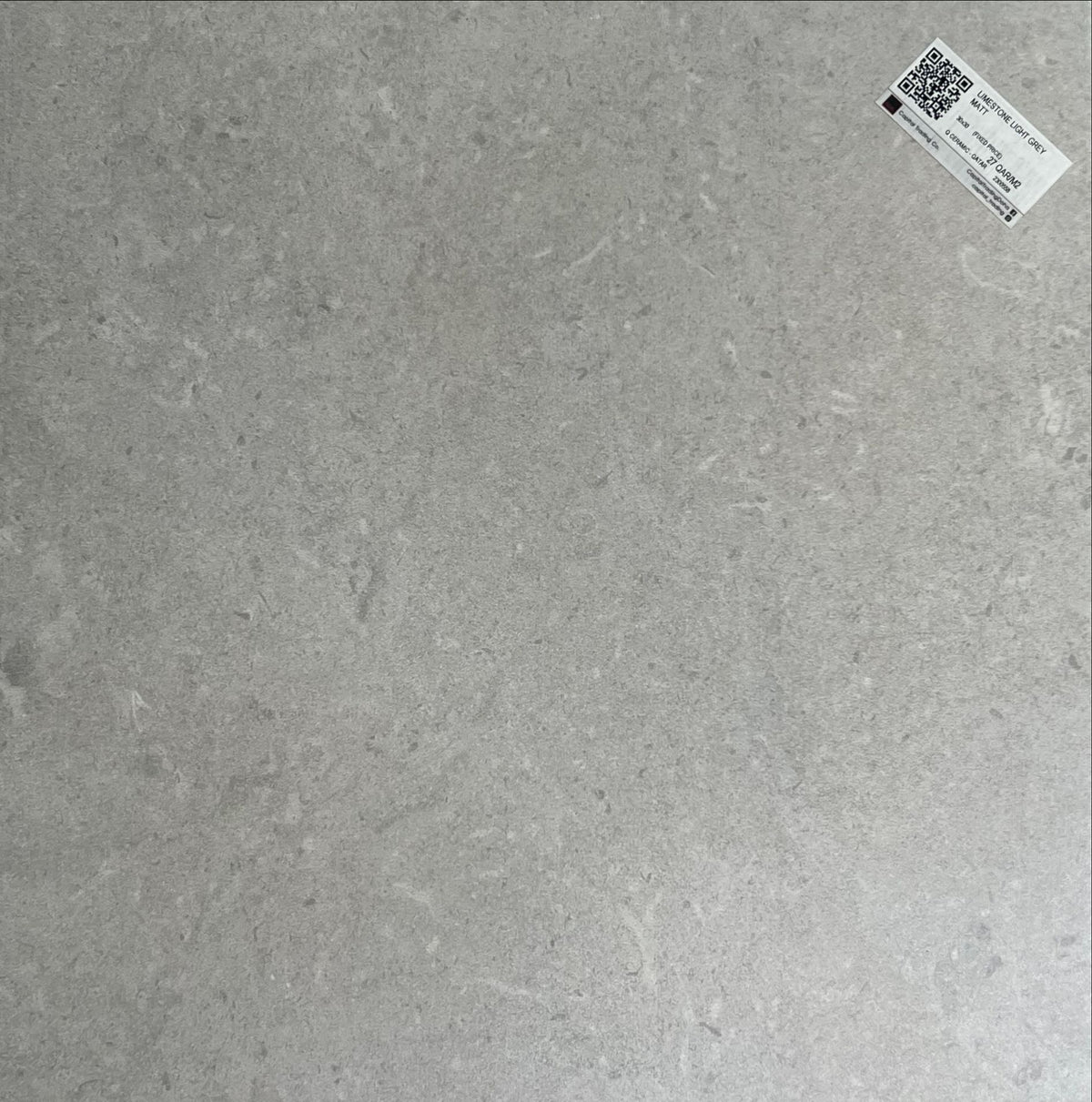 LIMESTONE LIGHT GREY MATT PORCELAIN 30X30CM - Q CERAMIC - 1 M2
