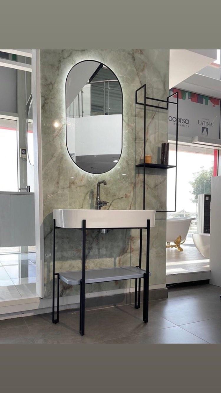 SL-750 CABINET FOR QW002-8065-75-A CERAMIC BASIN, WITH SL-5090J LED MIRROR & SL-3510SC SIDE SHELF - 0 SET