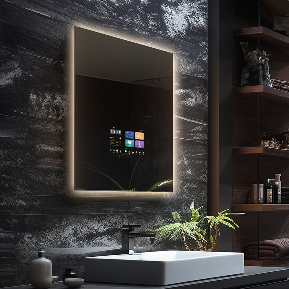 K7090 SMART MIRROR 700X900X30MM, 10.1 INCH TOUCH SCREEN, ANDROID 11 OS, 2+32G, CAPACITIVE TOUCH SCREEN WITH 10 TOUCH POINTS, FRAMELESS SLIM STRUCTURE, WITH LED BACKLIGHT - VERCON CHINA - 10 PCS