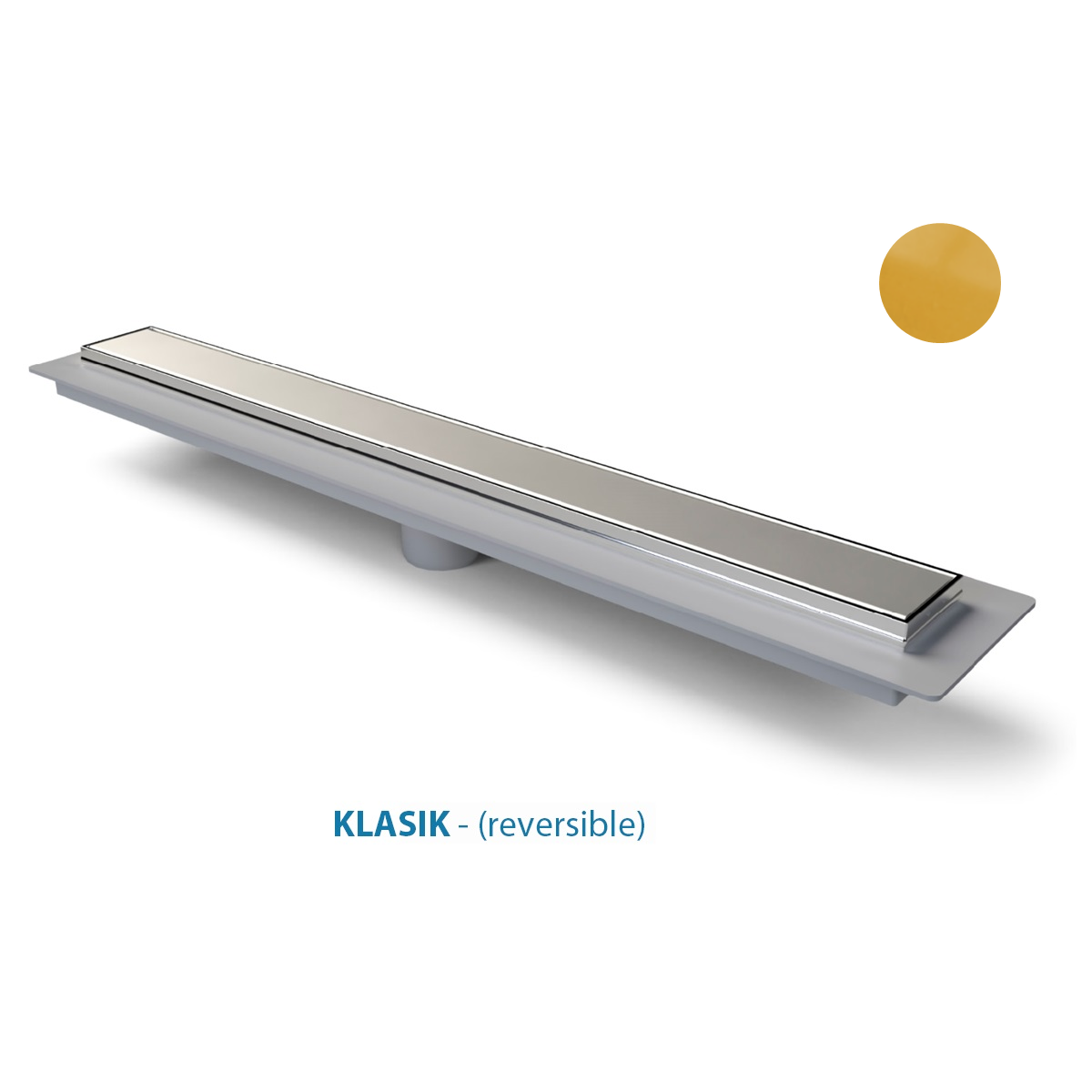 CH P 650 KN 1 ZL KLASIK(REVERSIBLE) "LINEAR FLOOR DRAIN - VERTICAL OUTLET D50 BODY IS MADE OF PLASTIC (PP) WITH STAINLESS STEEL FRAMESIZE 650 MM" WITH 804/1 HORIZONTAL SWIVEL SIPHON 360° - MCH - 6 SET