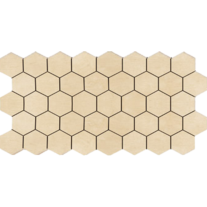 MK LUXURY CREMA MOSAIC 22.5X45 CM LEONARDO ITALY - 59 PCS