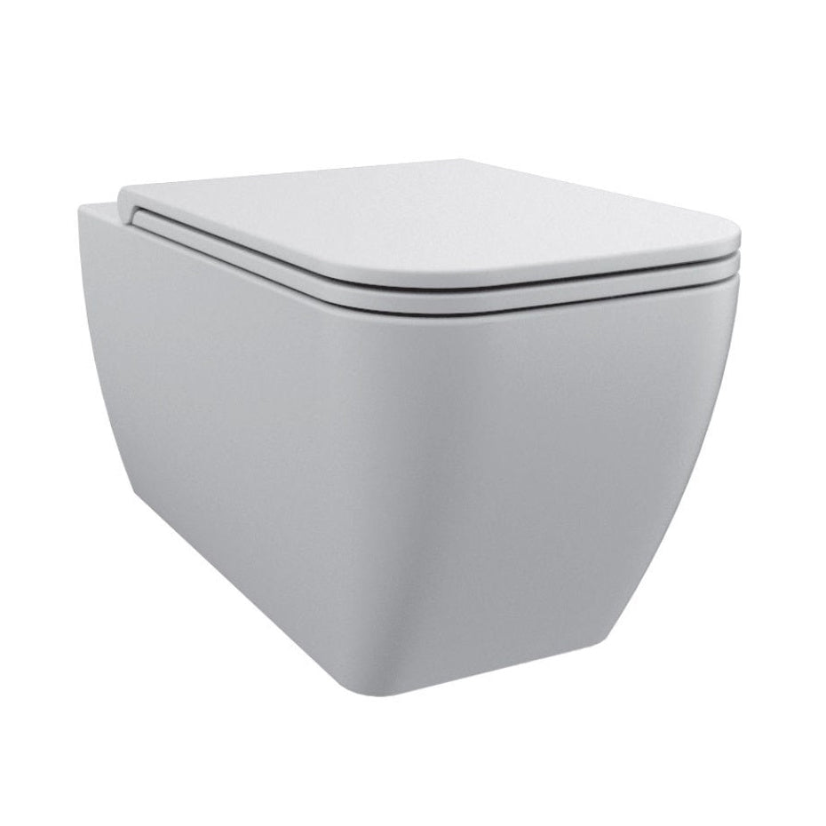 QUADRA VERTIGO WALL HUNG WC WITH SOFT-CLOSE SLIM SEAT AND COVER & SCREWS - SDR ITALY - 2 SET
