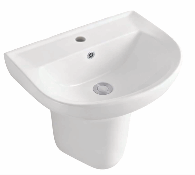 112/C+124/C WASH BASIN HALF PEDESTAL 555X444X480MM - KSA - 78 PCS