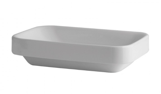 ESO60B1 ELEGANCE SOFT INSET OVER COUNTER WASH BASIN 60X40 CM SHINY WHITE AZZURRA ITALY - 4 PCS