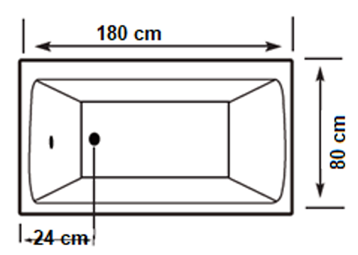 DIANA ACRYLIC BATHTUB WHITE 180X80CM - SANITEC UAE - 40 PCS