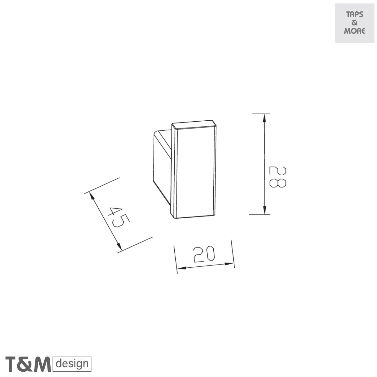 OR010SRHSB ORO SINGLE ROBE HOOK - T&M DESIGN - 5 PCS