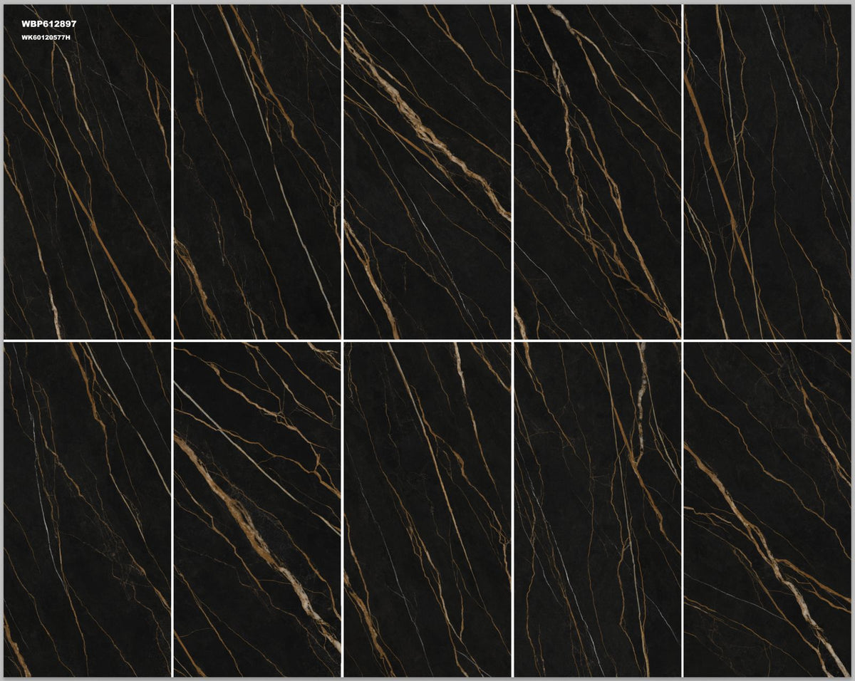 WBP612897 PORCELAIN TILE GLOSSY BLACK  60X120CM - WANGKANG KSA - 198 M2