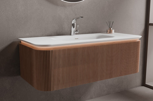 EMILIA-80 CABINET 800X475X365MM WITH MATT WHITE CORIAN WASHBASIN - WONDERFUL HK - 9 SET