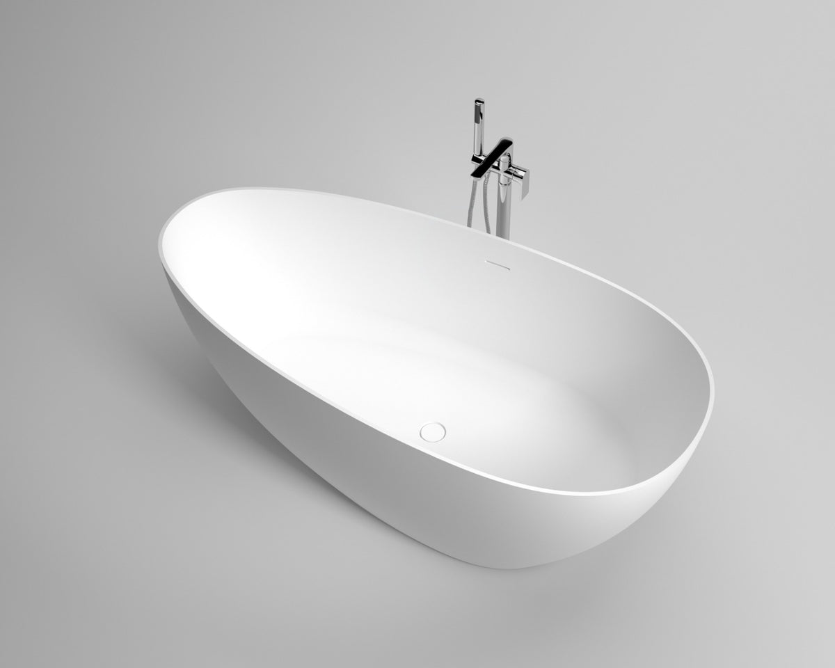 AK-9001 RESIN BATHTUB 1700X820X550MM 280L WITH OVERFLOW, DRAINER & DRAIN PIPE - CONSTAR - 0 SET