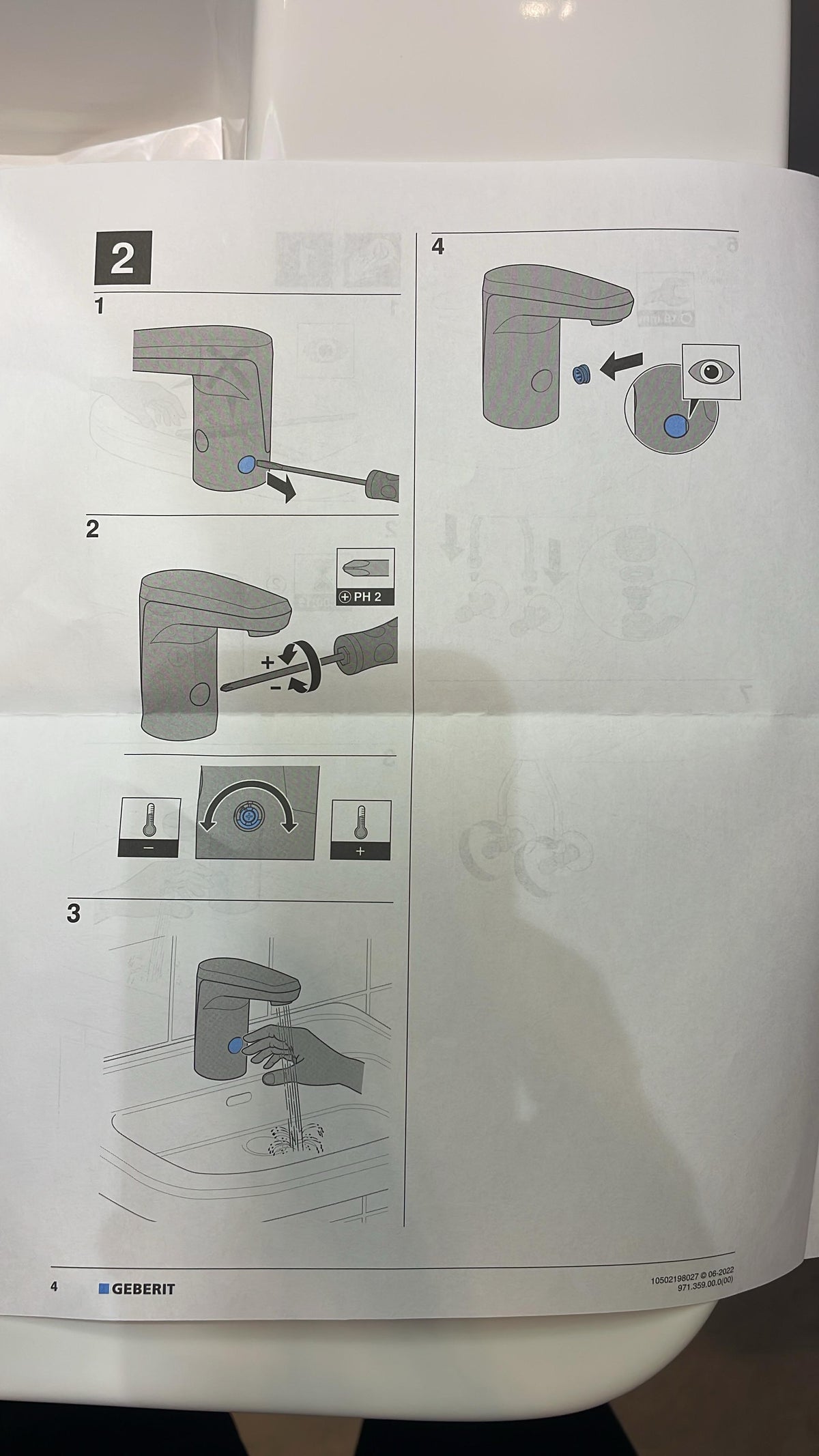 116.132.21.5 TYPE 80 WASHBASIN TAP, BATTERY OPERATION - GEBERIT - 27 PCS