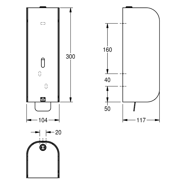 XINX617 SOAP DISPENSER WALL MOUNTING 2000057447 FRANKE - 21 PCS