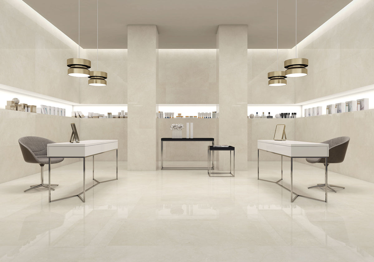 CREMA MARFIL RECT. PORCELAIN 60X120 CM ITT SPAIN - 86 M2