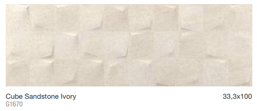 CUBE SANDSTONE IVORY MT 33.3X100 CM - KERATILE SPAIN - 153 M2