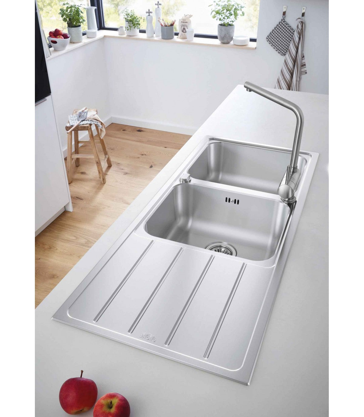 31588SD1 K500 STAINLESS STEEL SINK WITH DRAINER - GROHE - 49 PCS