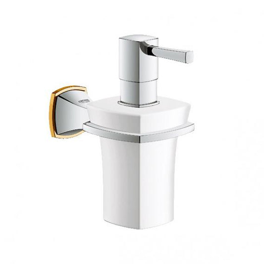 40627IG0 GRANDERA CERAMIC SOAP DISPENSER WITH HOLDER CHROME GOLD GROHE - 13 PCS