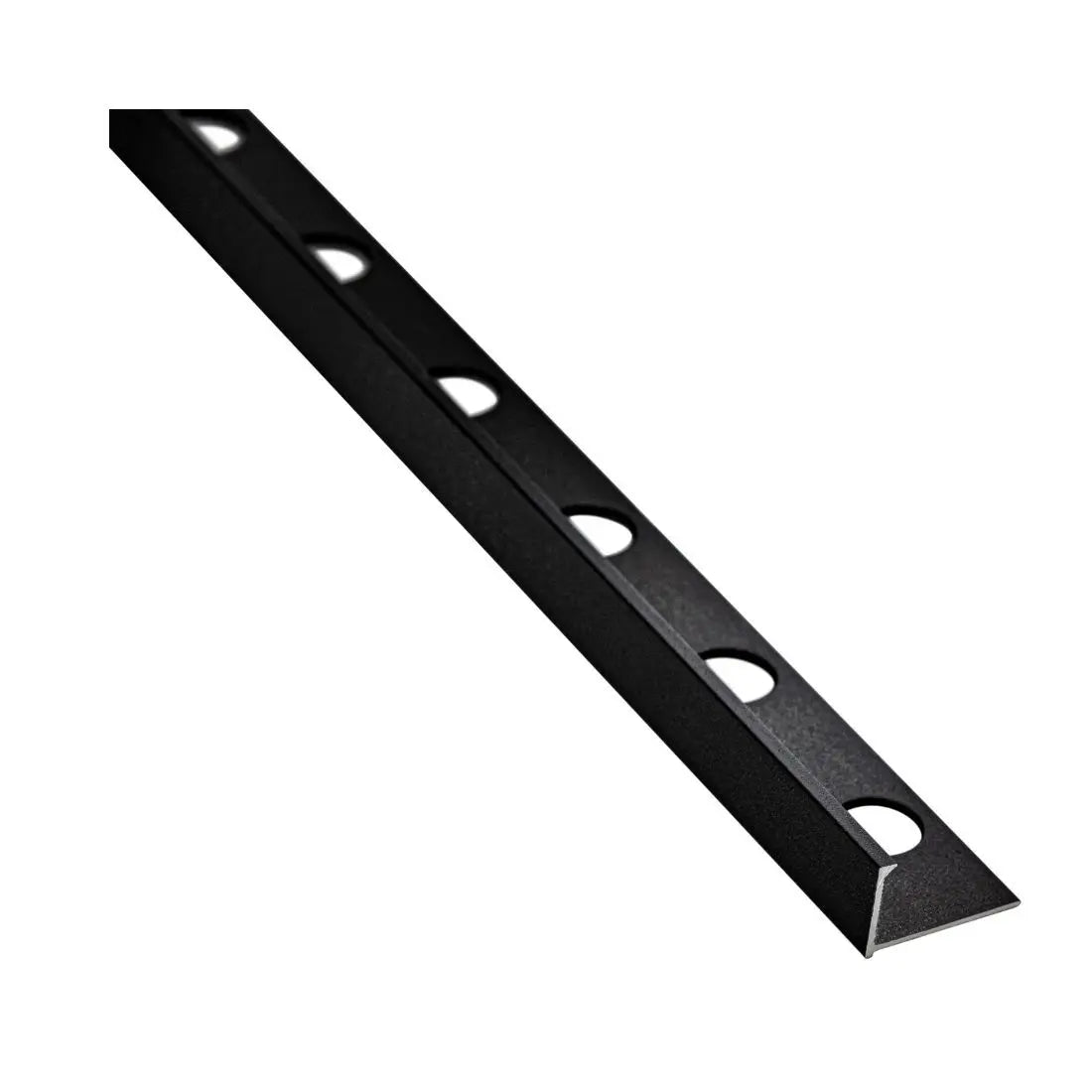 0AL12NE ALUMINIUM "L" 12 MM MATT BLACK 2.6 M - EMBEPLAST SPAIN - 1 PCS