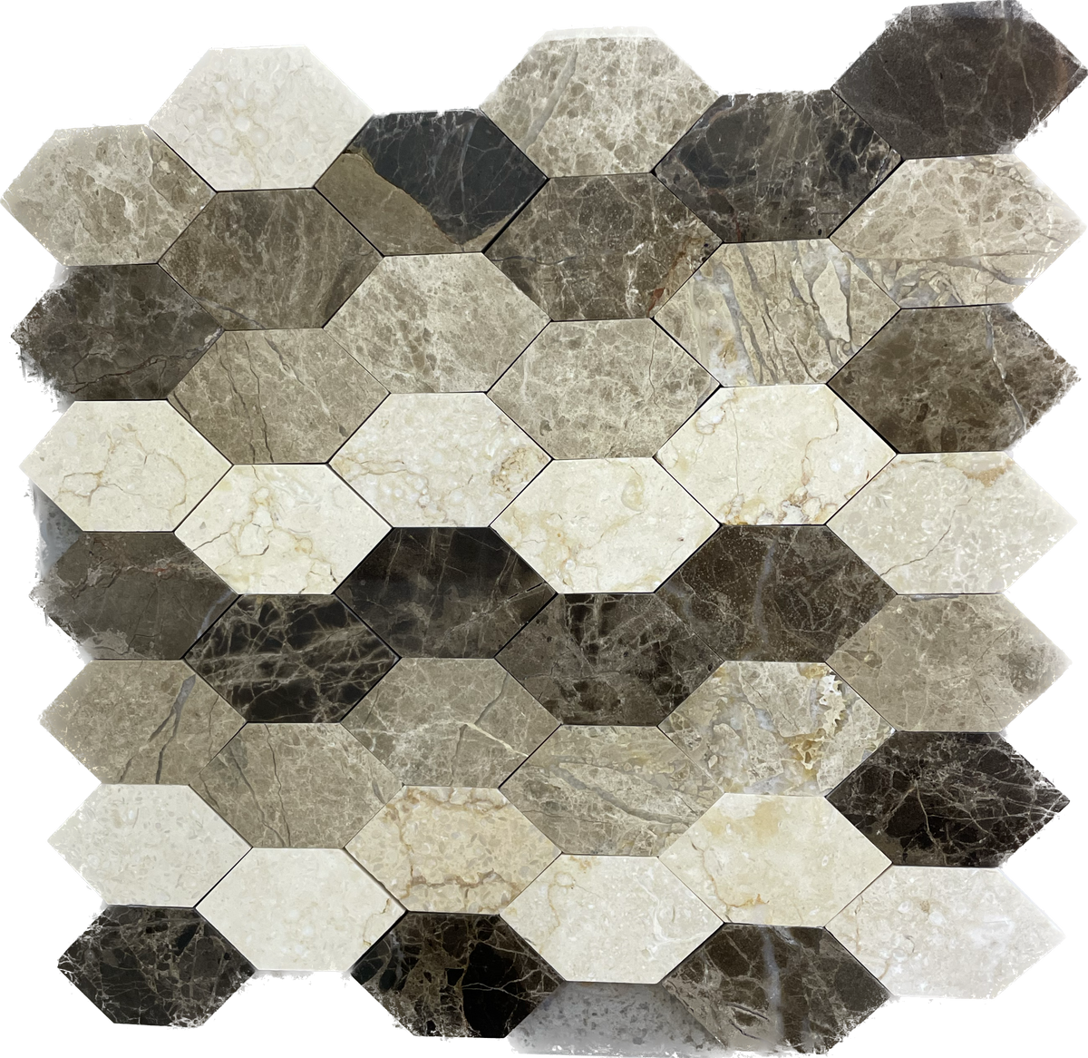 505P NATURAL MARBLE MOSAIC 29X27.5 CM - WONDERFUL HK - 8 PCS