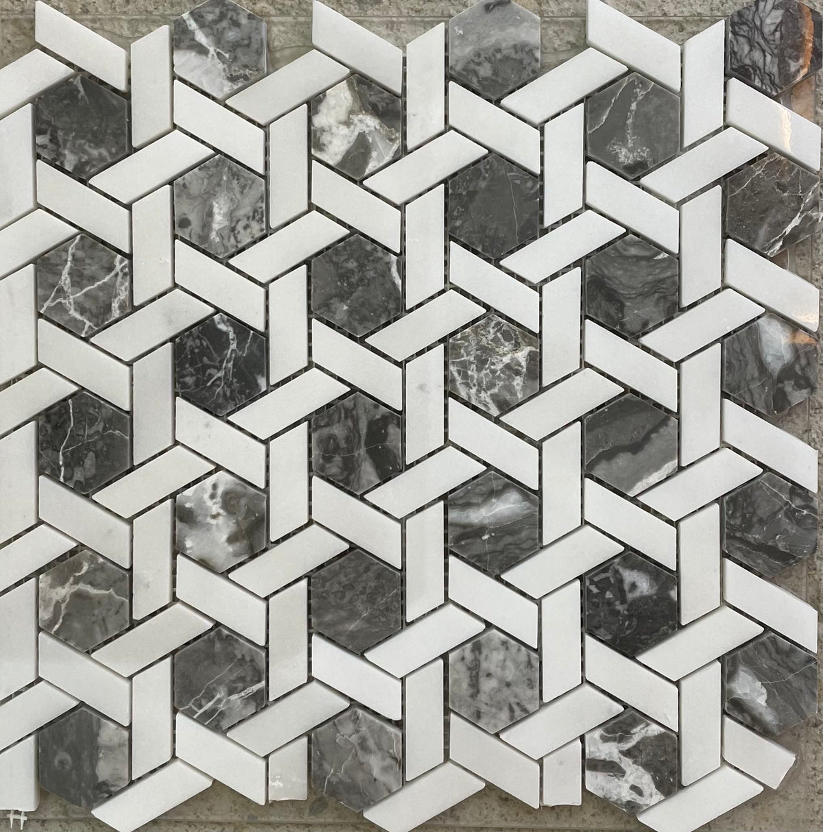 530P NATURAL MARBLE MOSAIC 28.8X29.8 CM - WONDERFUL HK - 3 PCS
